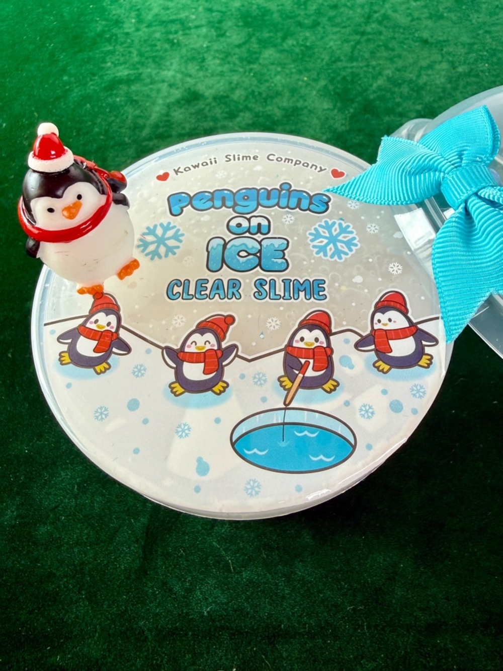 Kawaii Slime Company Penguins on Ice * Clear Slime * Penguin Charm * Sealed